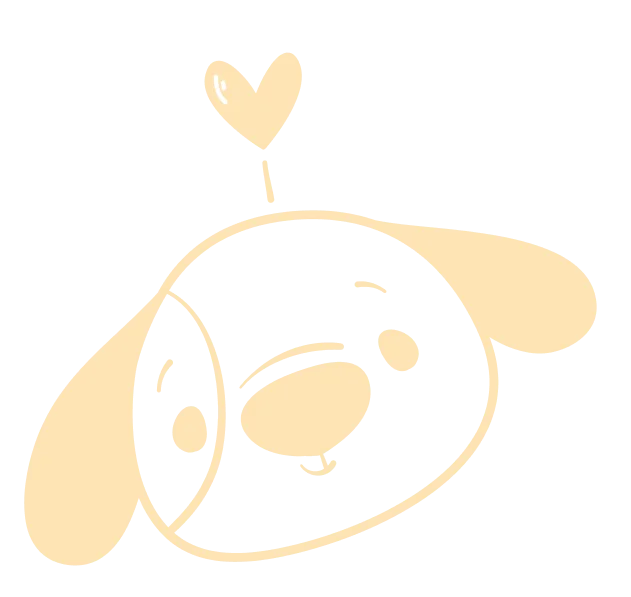 image of dog with heart