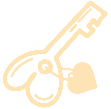 image of heart key with heart