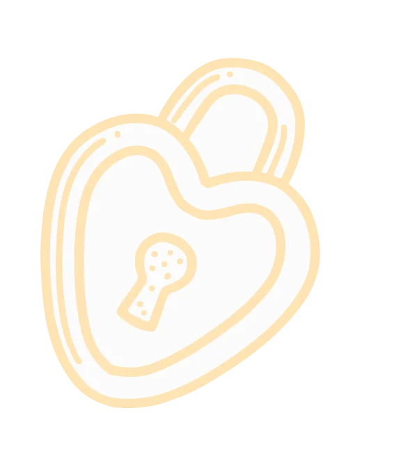 image of heart shaped pad lock