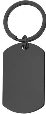 image of black keychain