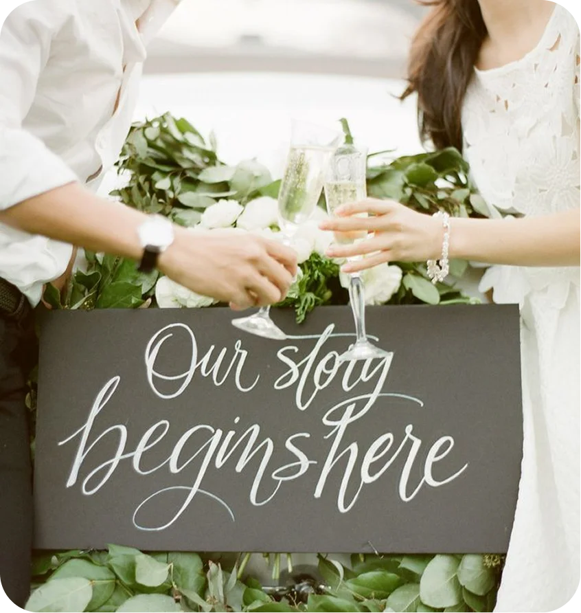 image of couples holding glass